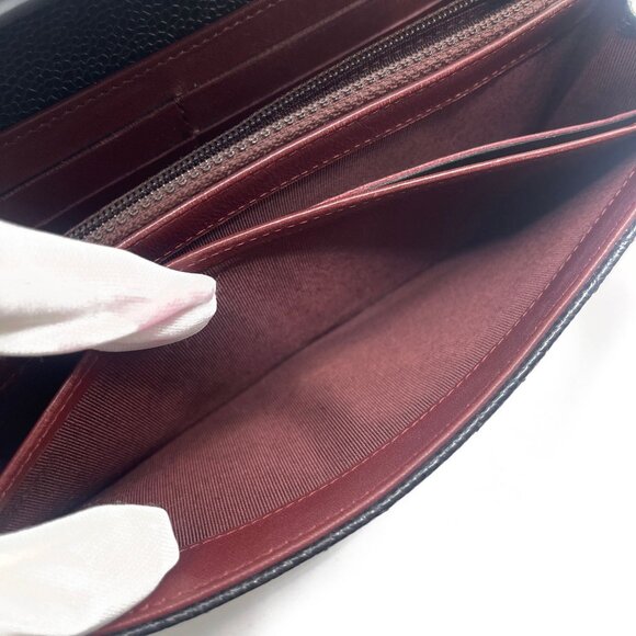 CHANEL CC Classic Caviar Flap Wallet Quilted Leather Chain Purse Black - Picture 12 of 14